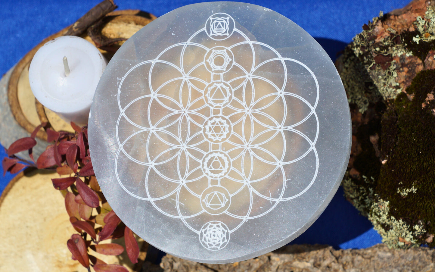 SELENITE CHARGING PLATES & CRYSTAL GRIDS