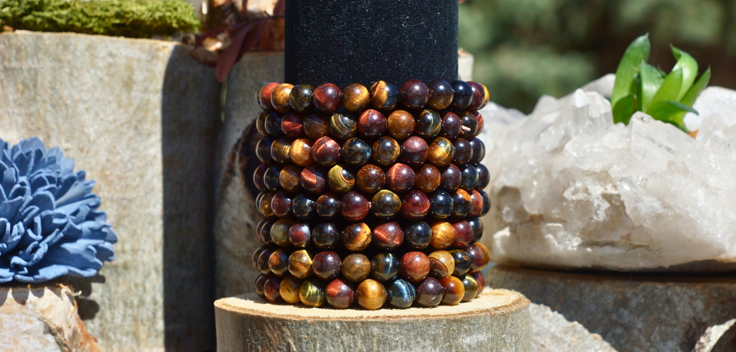 TRIPLE TIGER'S EYE BRACELET