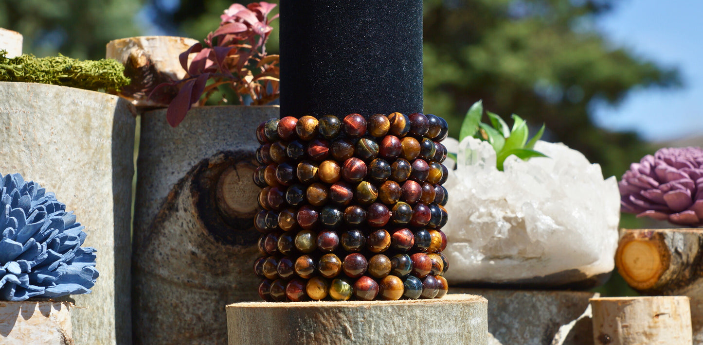 TRIPLE TIGER'S EYE BRACELET