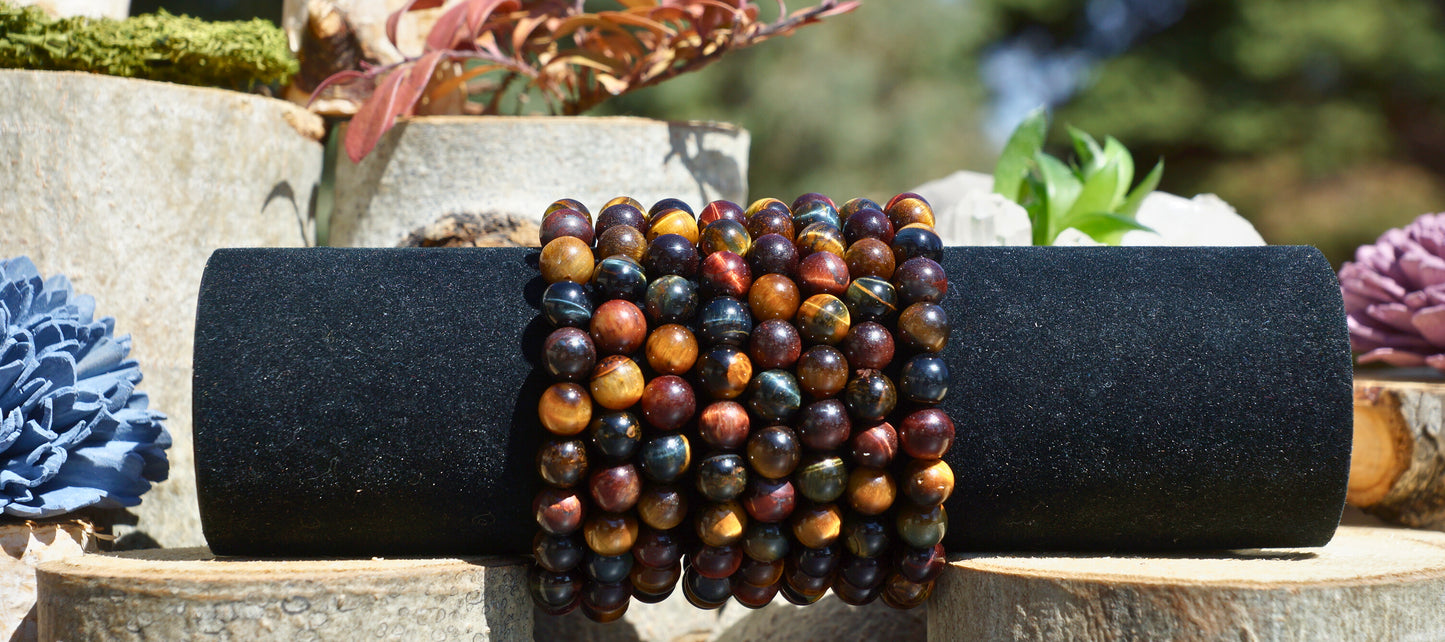 TRIPLE TIGER'S EYE BRACELET