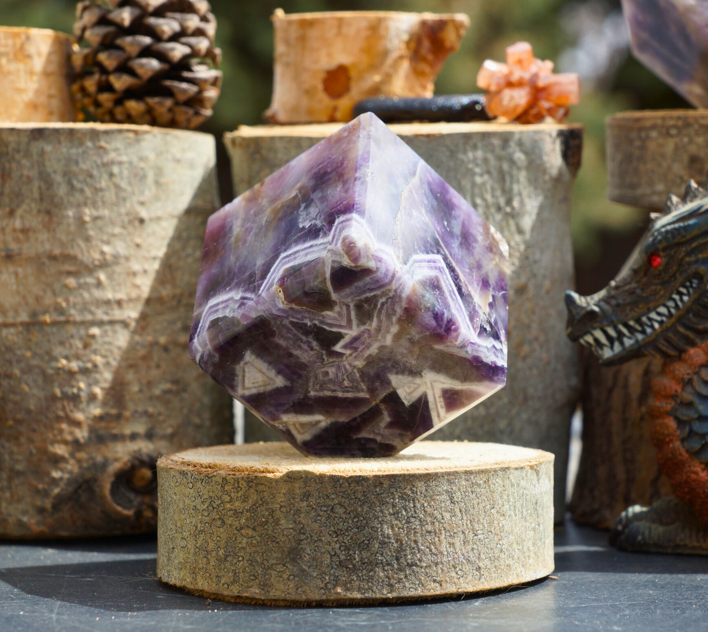 CHEVRON AMETHYST CUBES