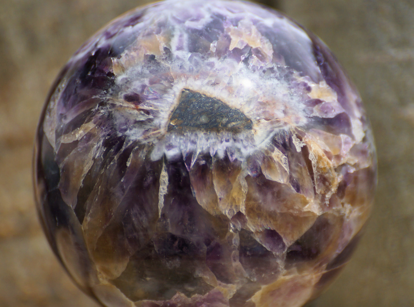 CHEVRON AMETHYST SPHERES