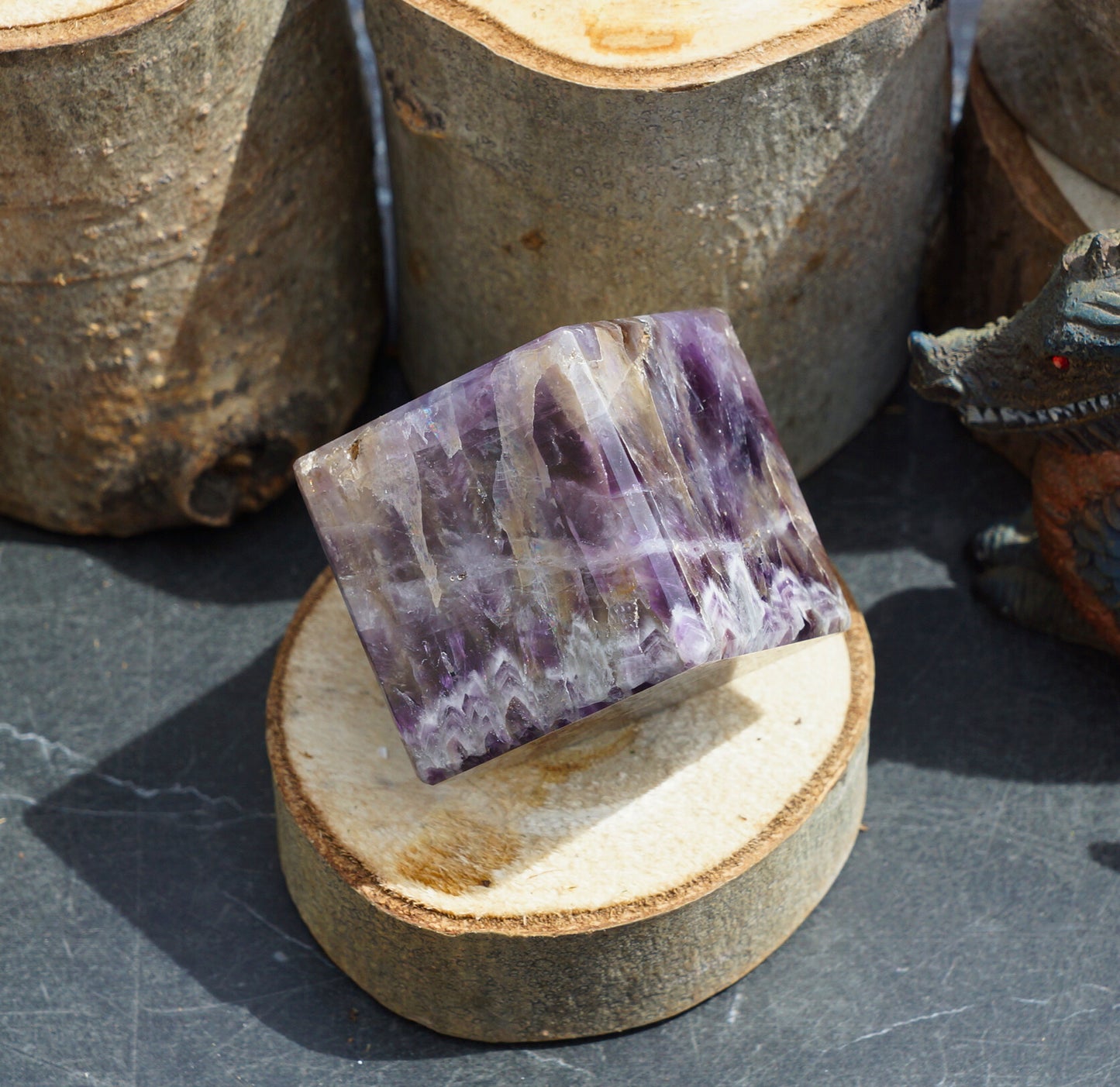 CHEVRON AMETHYST CUBES