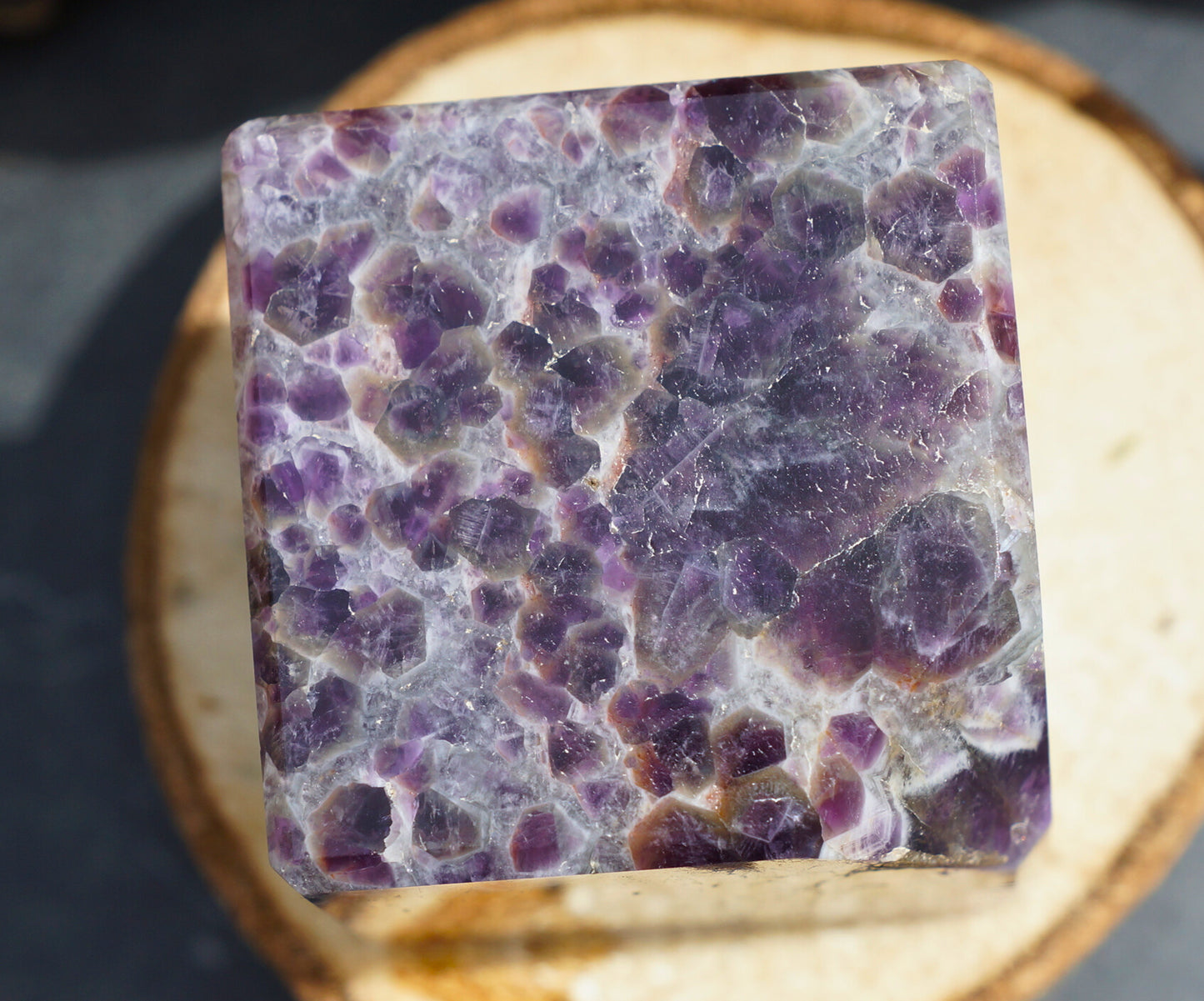 CHEVRON AMETHYST CUBES