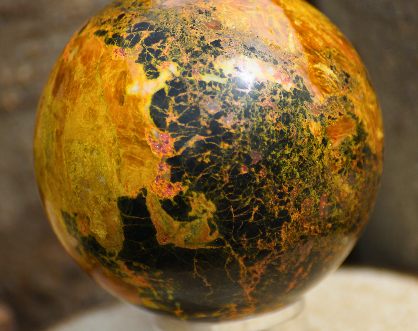 GREEN/YELLOW JASPER SPHERE