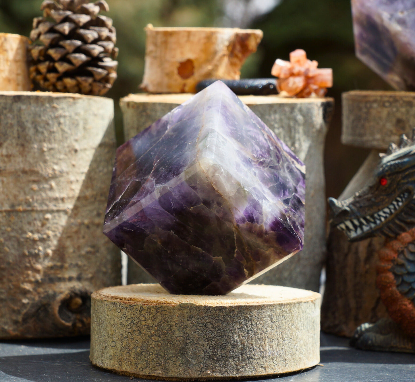 CHEVRON AMETHYST CUBES