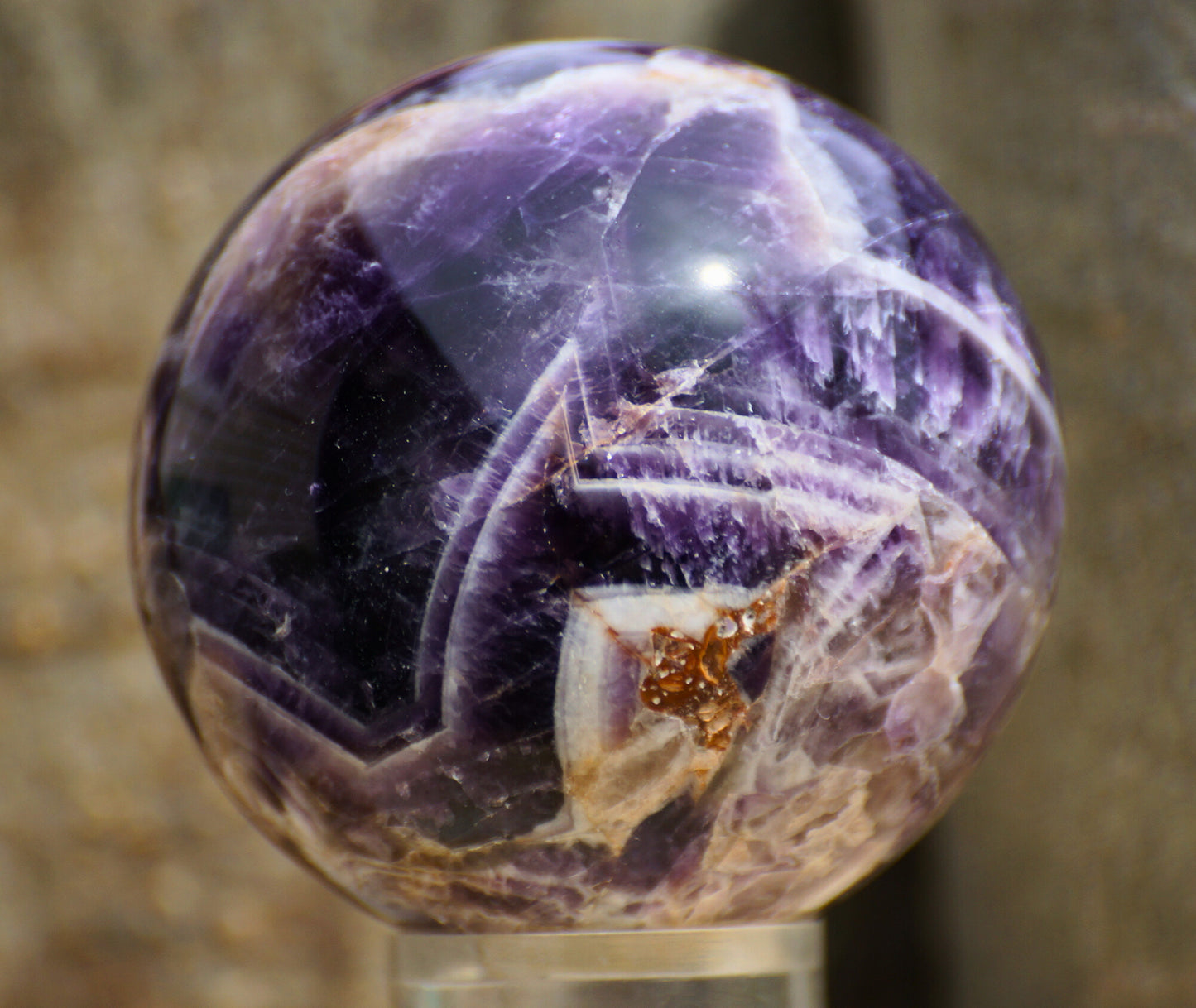 CHEVRON AMETHYST SPHERES