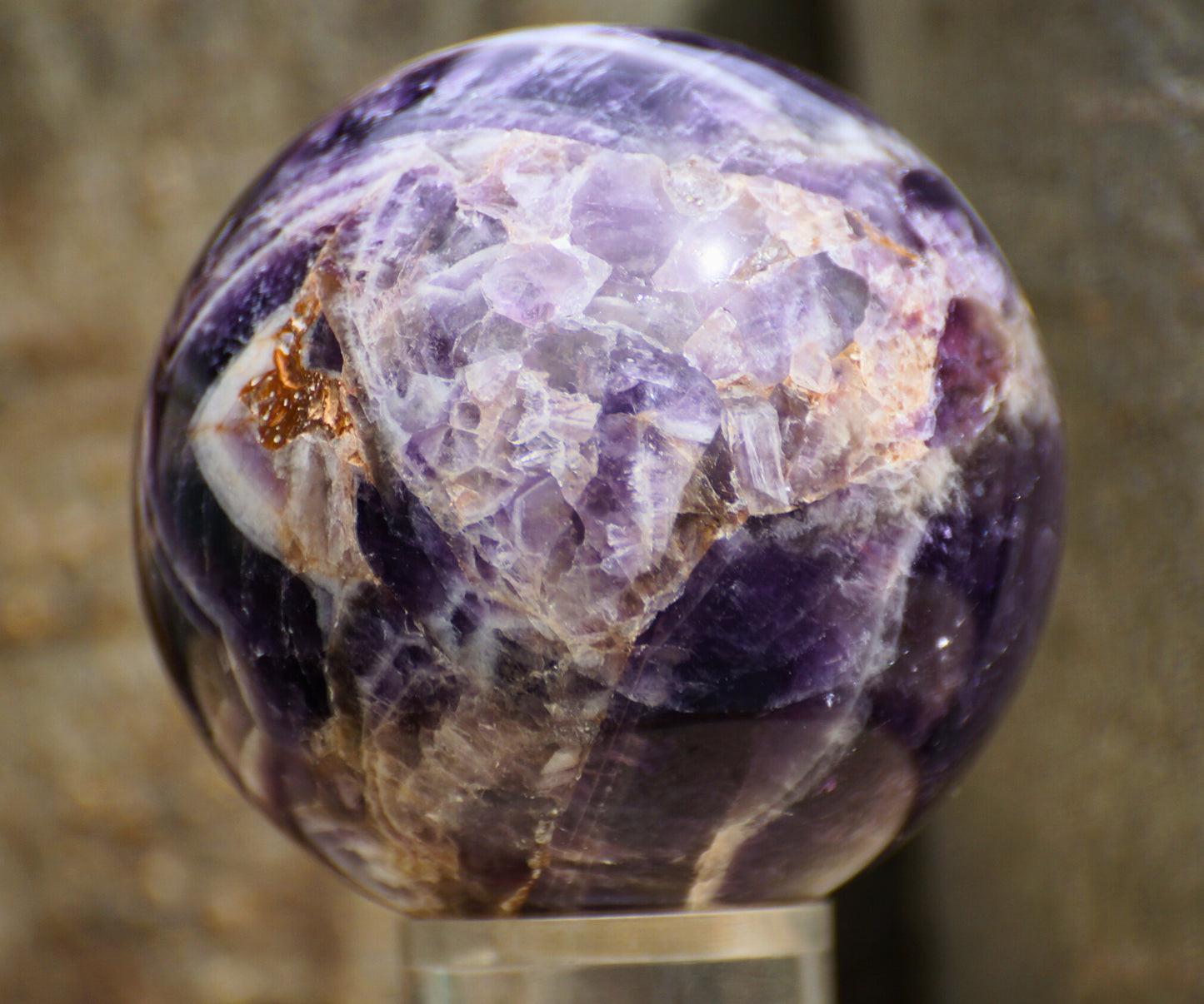 CHEVRON AMETHYST SPHERES