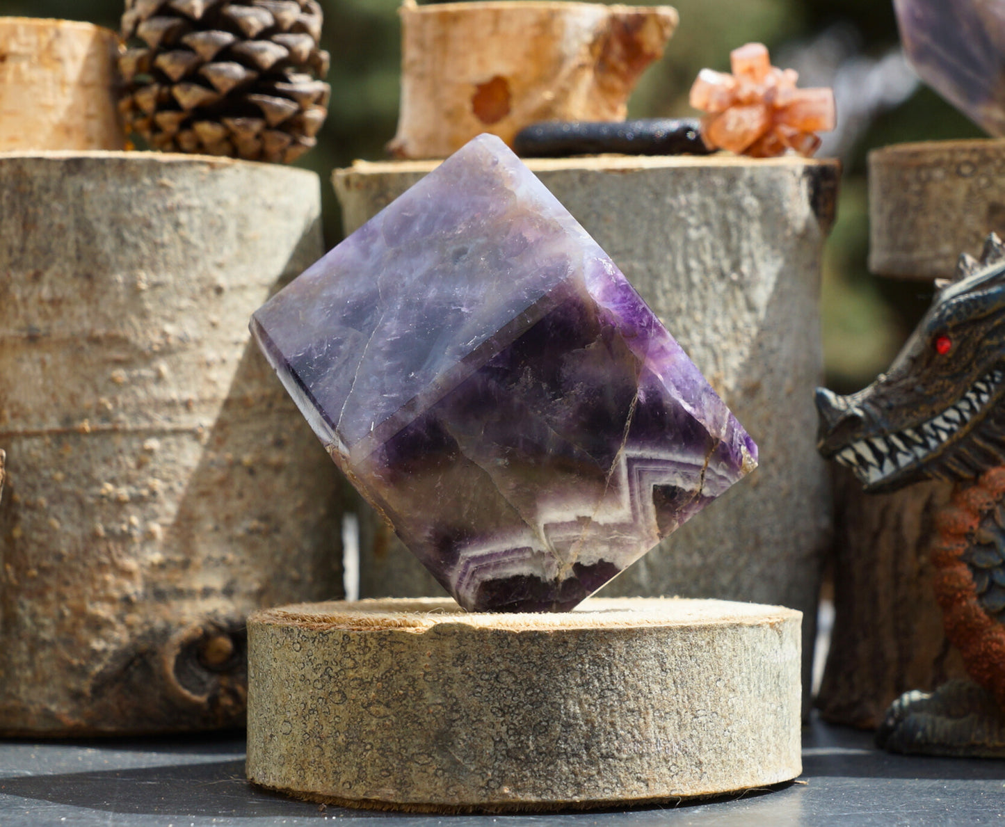CHEVRON AMETHYST CUBES