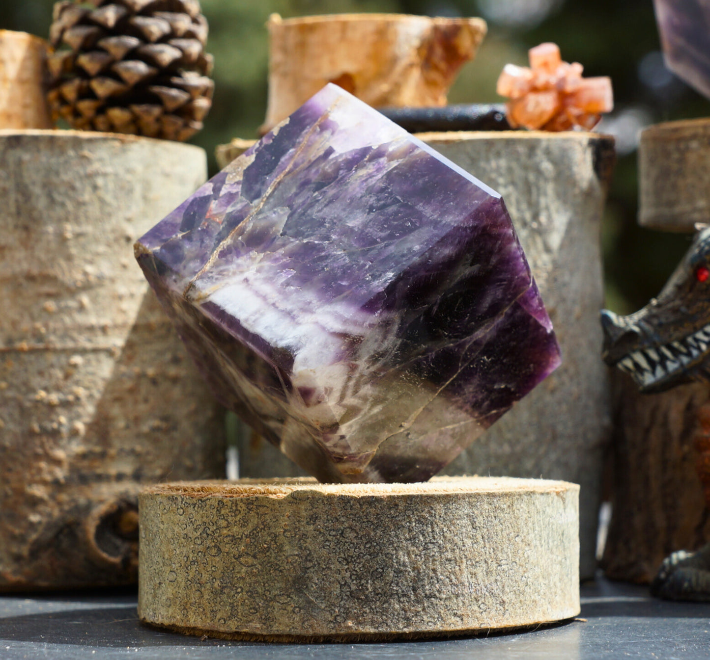 CHEVRON AMETHYST CUBES
