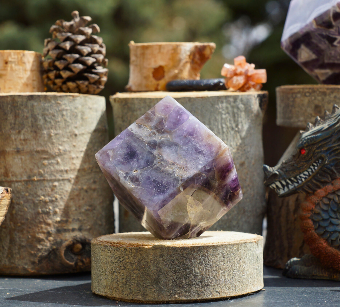 CHEVRON AMETHYST CUBES