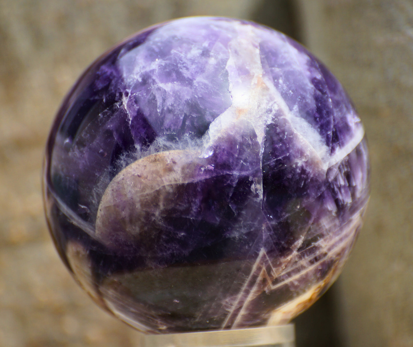 CHEVRON AMETHYST SPHERES