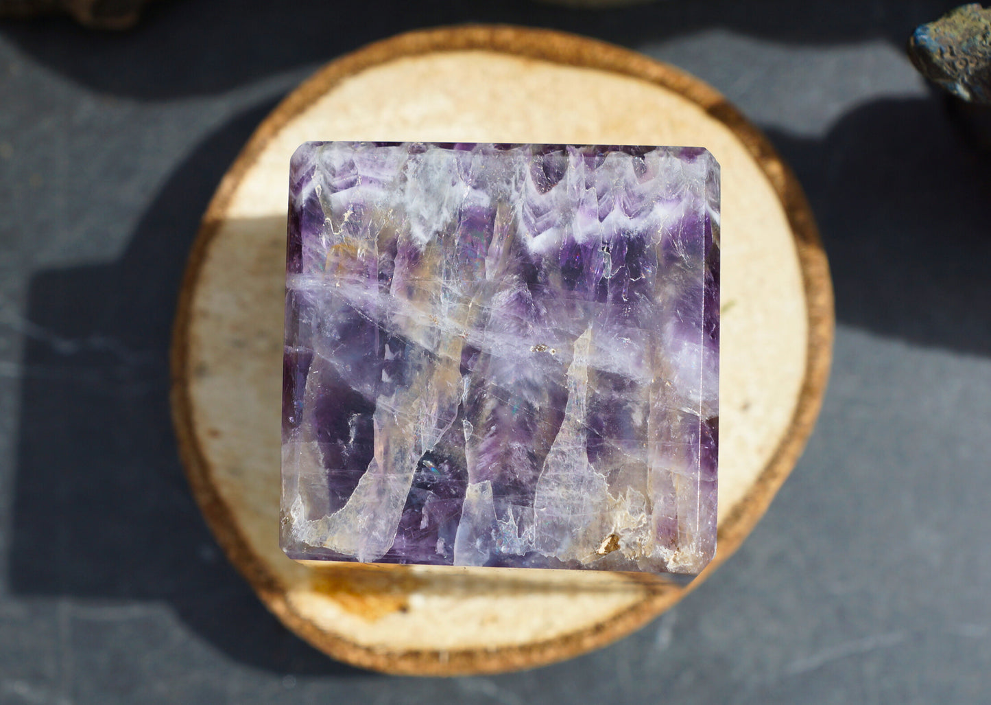 CHEVRON AMETHYST CUBES