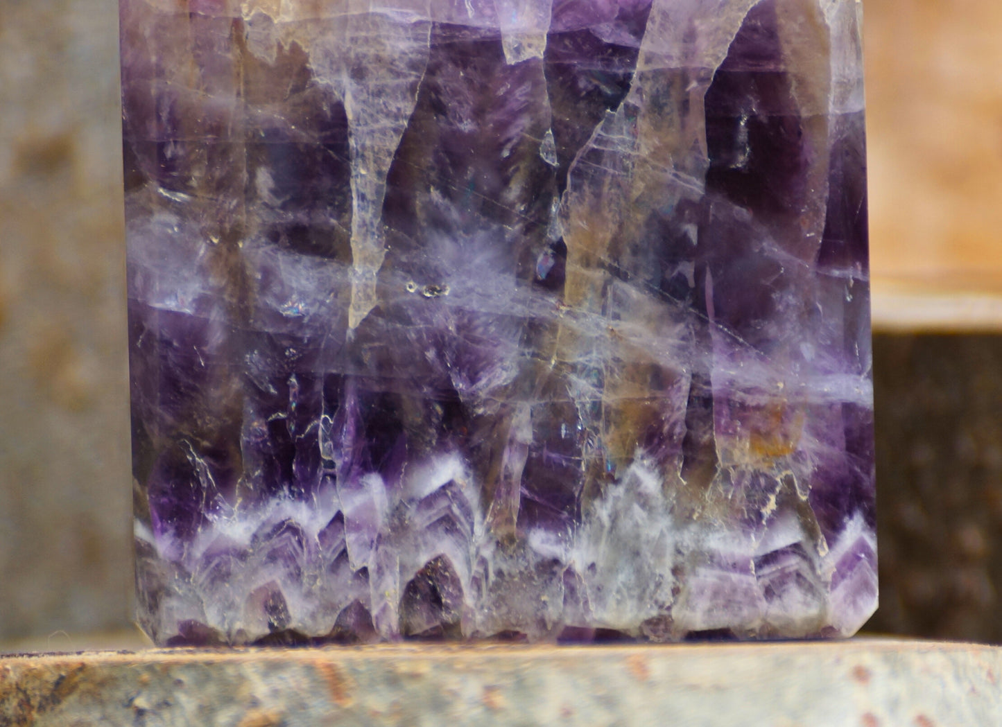 CHEVRON AMETHYST CUBES