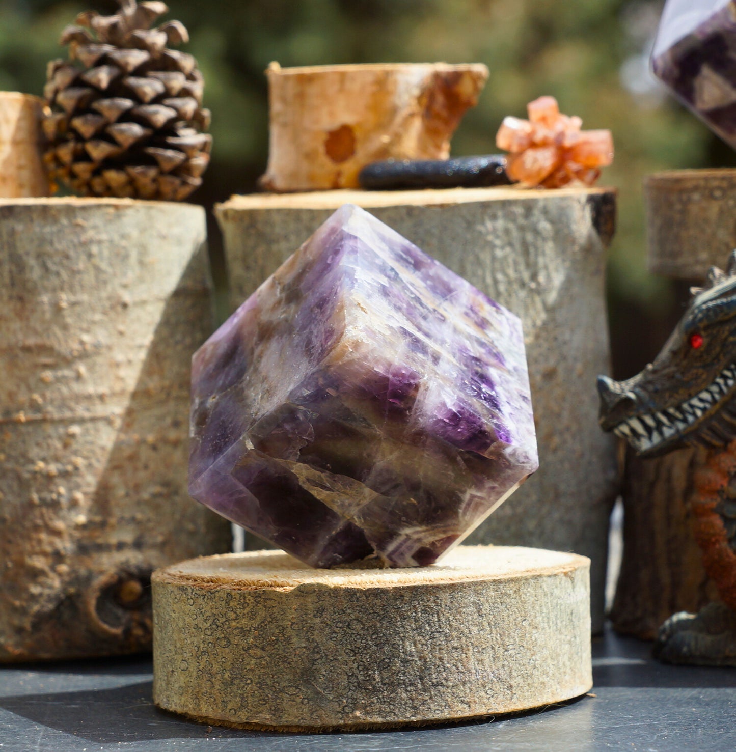 CHEVRON AMETHYST CUBES