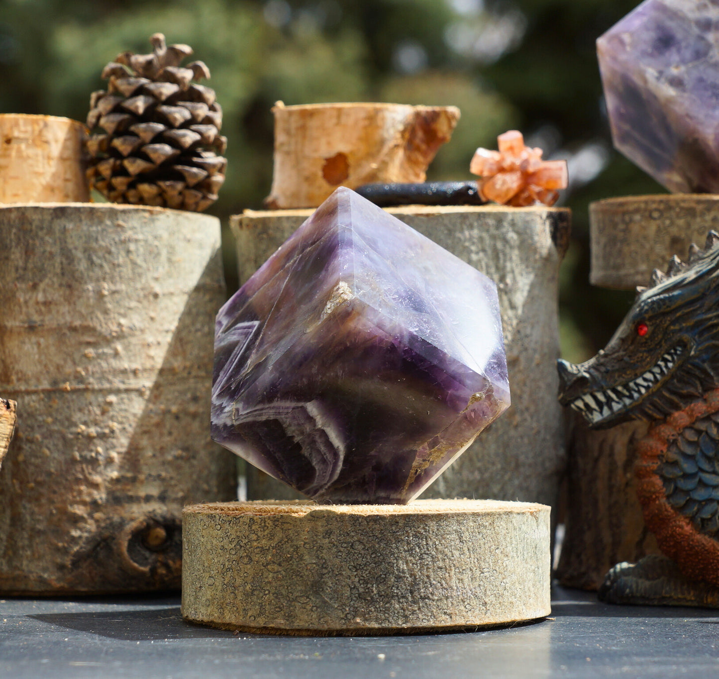 CHEVRON AMETHYST CUBES