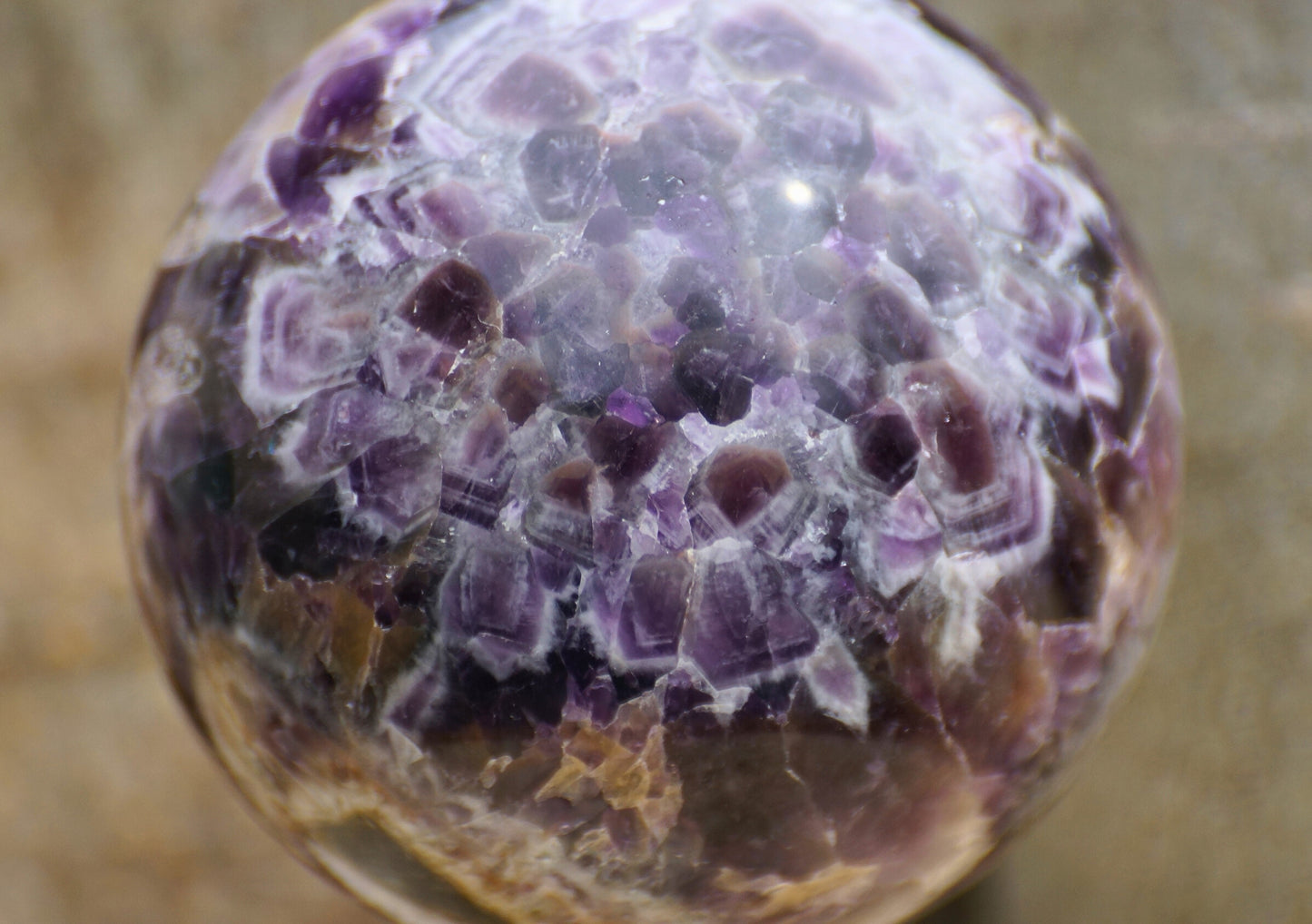 CHEVRON AMETHYST SPHERES