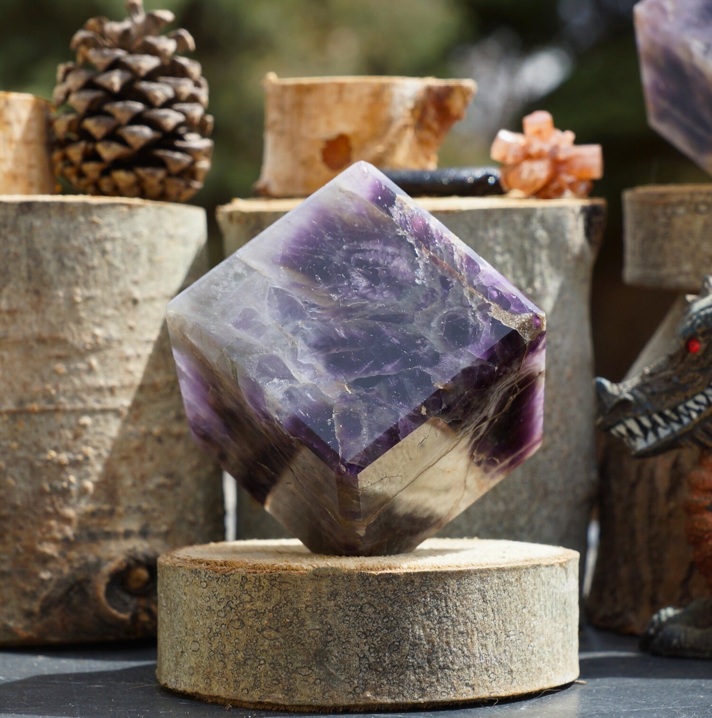 CHEVRON AMETHYST CUBES
