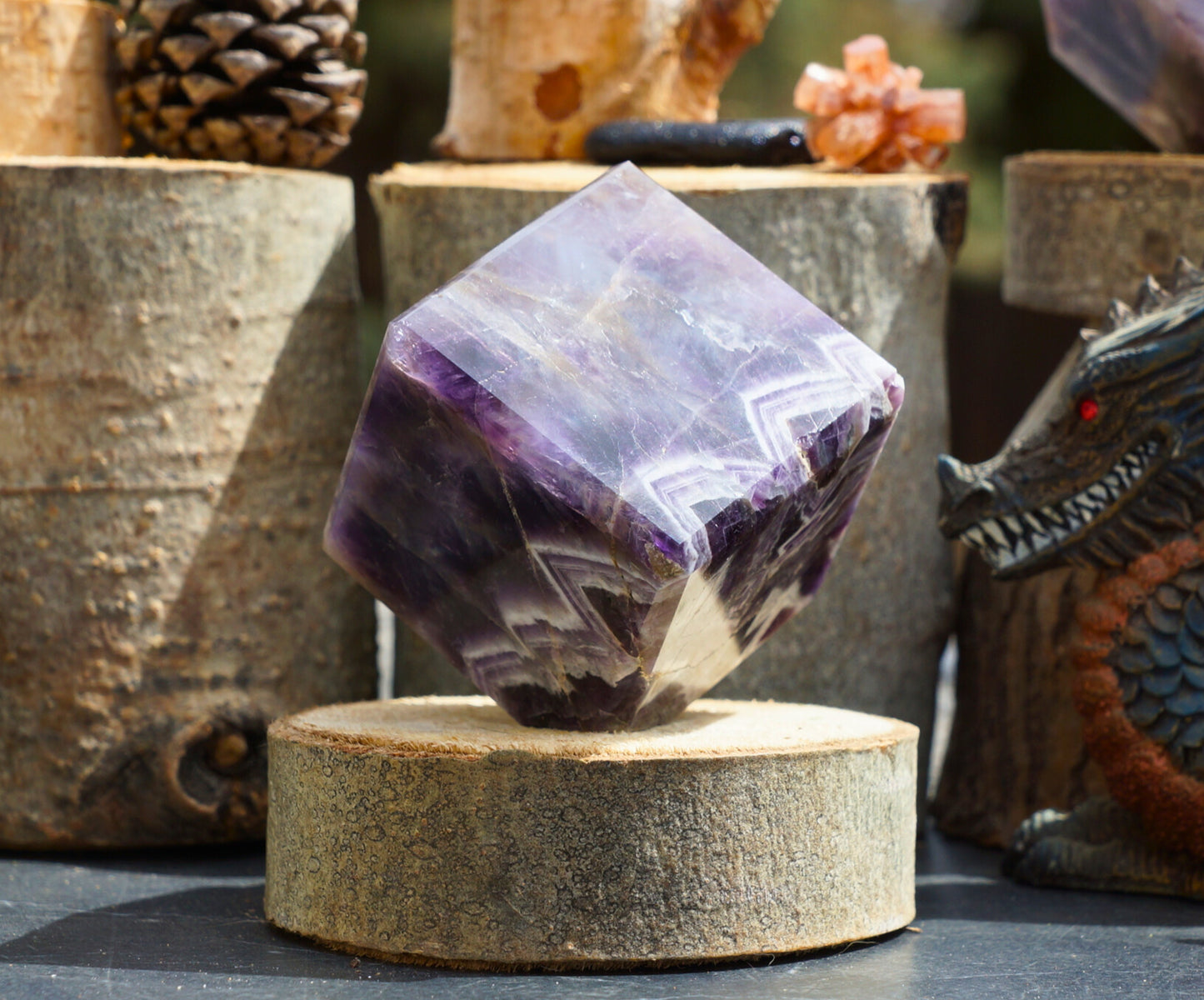 CHEVRON AMETHYST CUBES