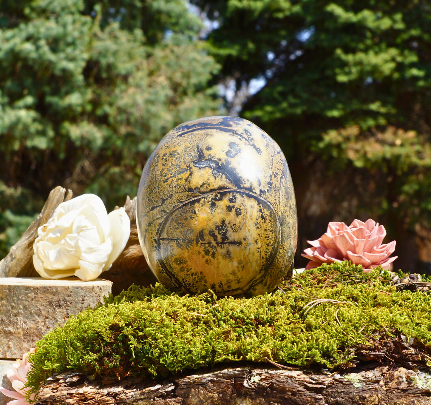 DENDRITIC PICTURE JASPER SKULL