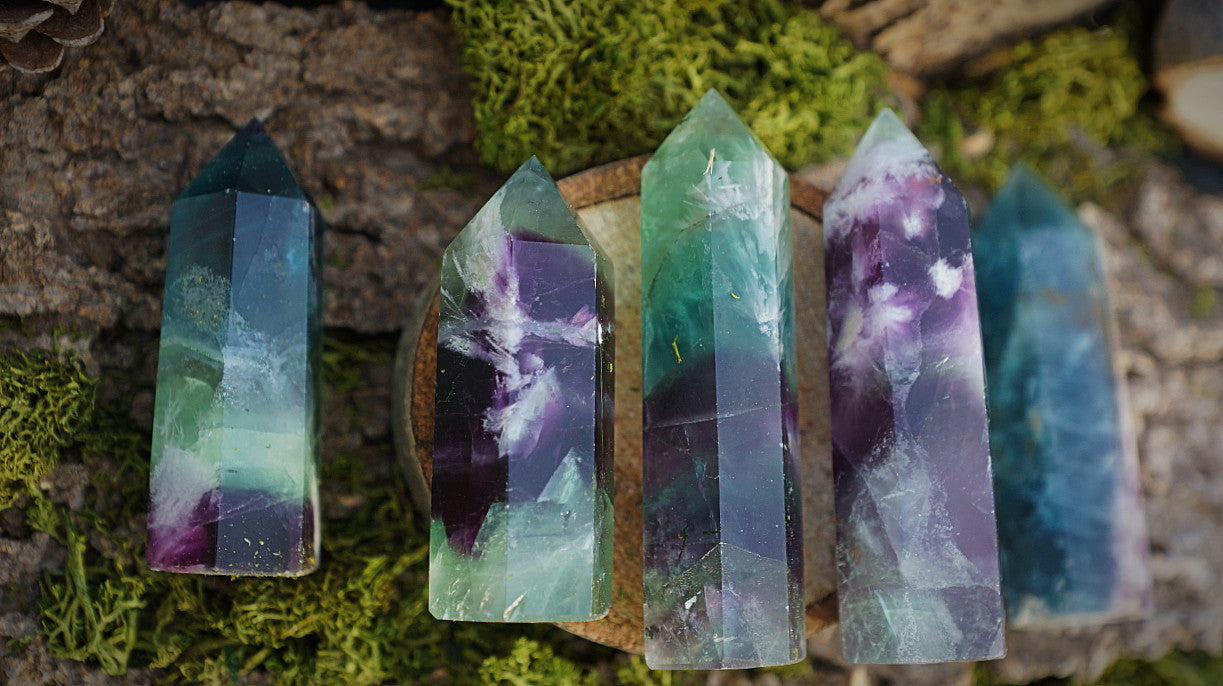 SNOWFLAKE FLUORITE TOWER mini