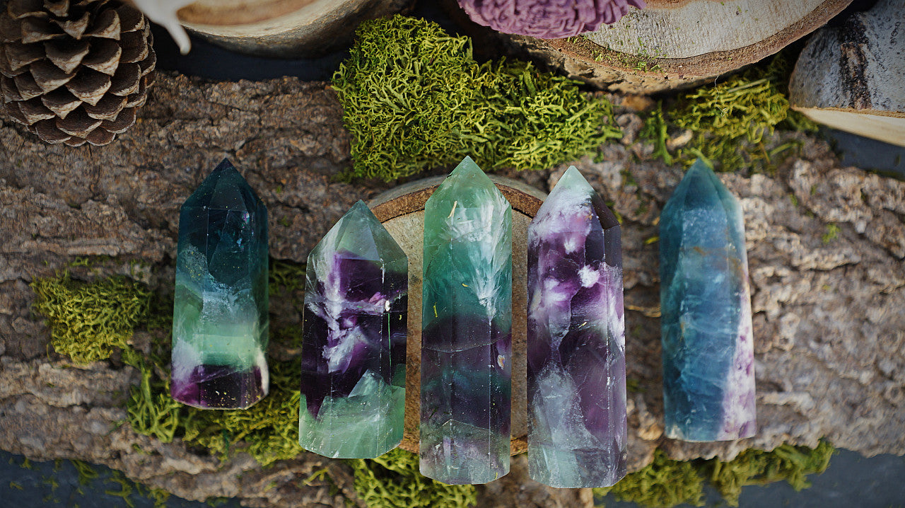 SNOWFLAKE FLUORITE TOWER mini