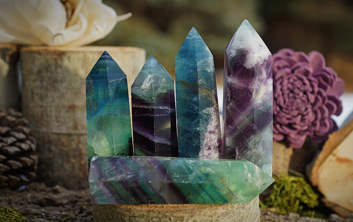 SNOWFLAKE FLUORITE TOWER mini