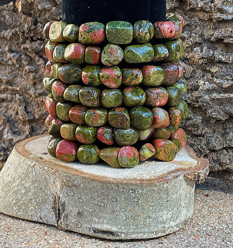 UNAKITE JASPER TUMBLED BRACELET