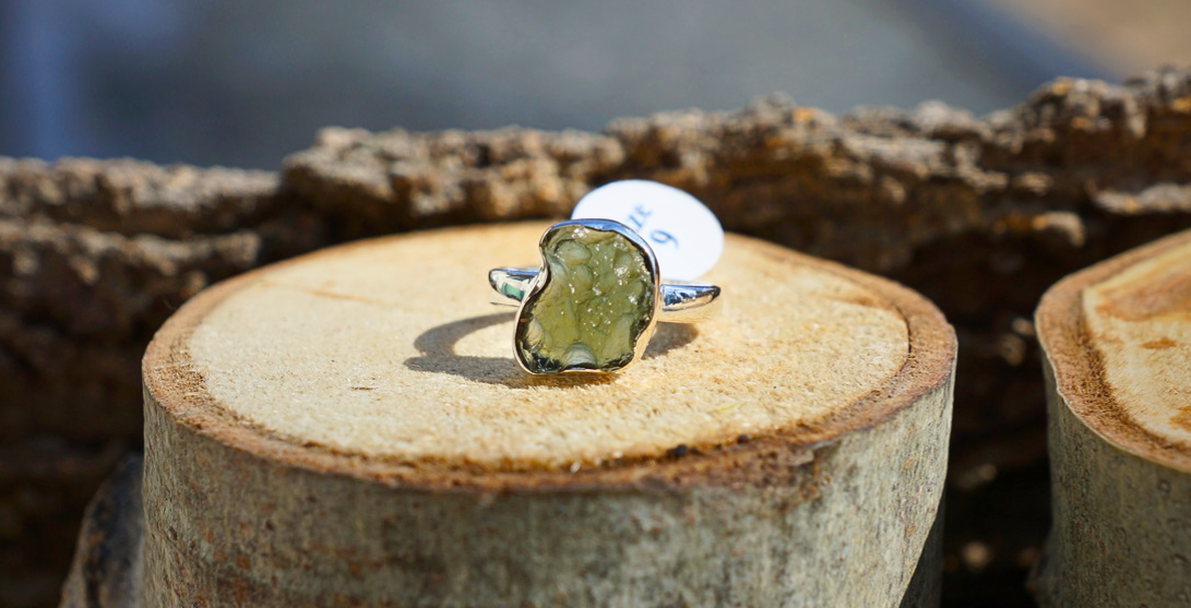 MOLDAVITE RINGS