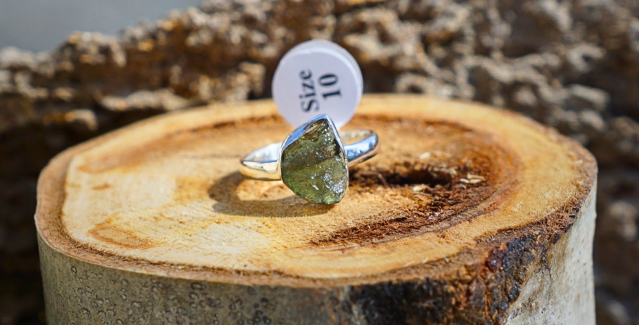 MOLDAVITE RINGS