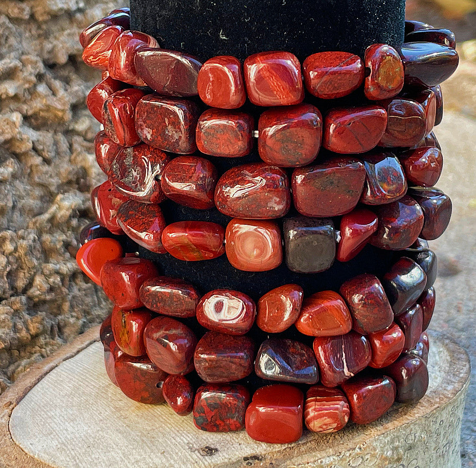 RED JASPER TUMBLED BRACELET