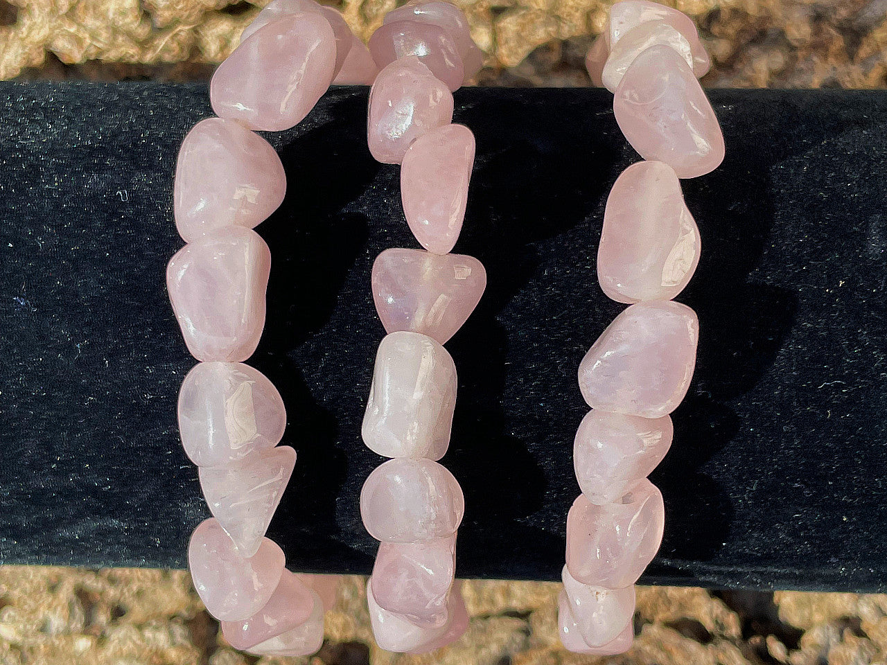 ROSE QUARTZ TUMBLED BRACELET