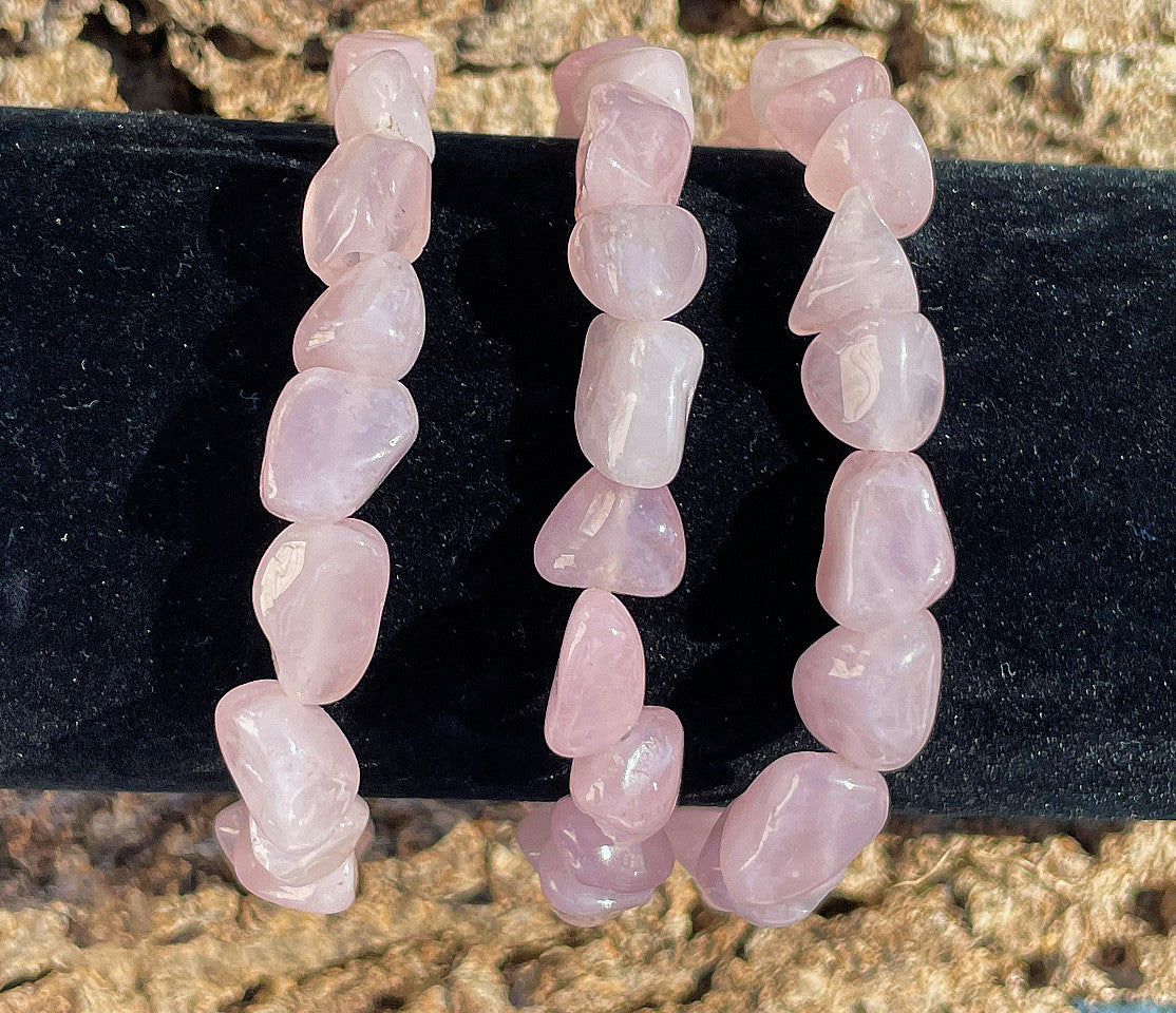 ROSE QUARTZ TUMBLED BRACELET
