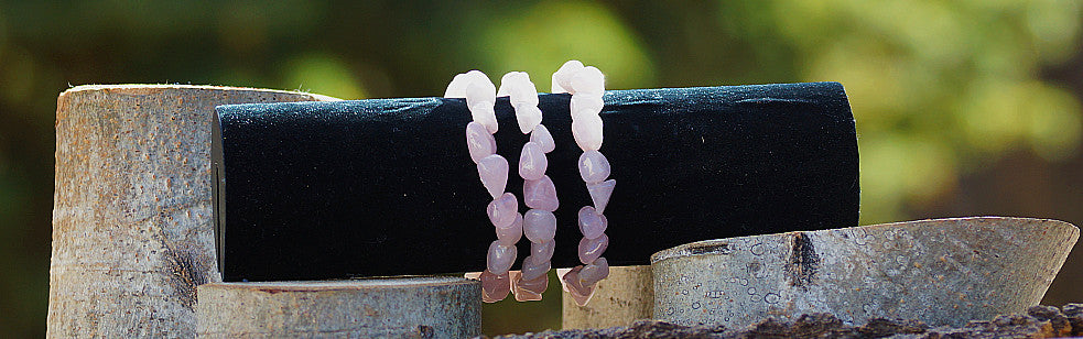 ROSE QUARTZ TUMBLED BRACELET