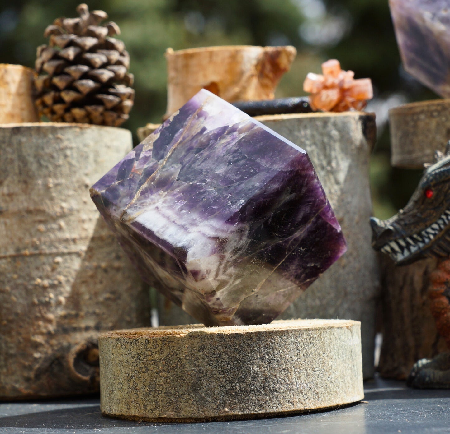 CHEVRON AMETHYST CUBES