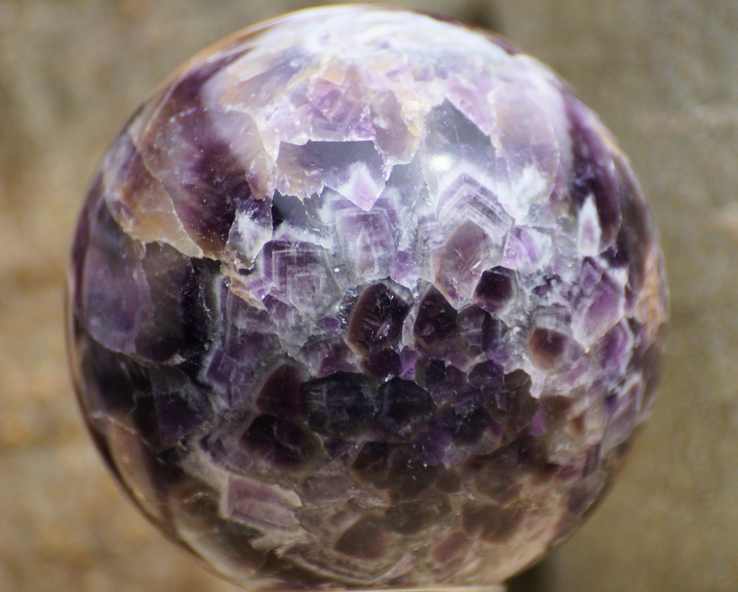 CHEVRON AMETHYST SPHERES