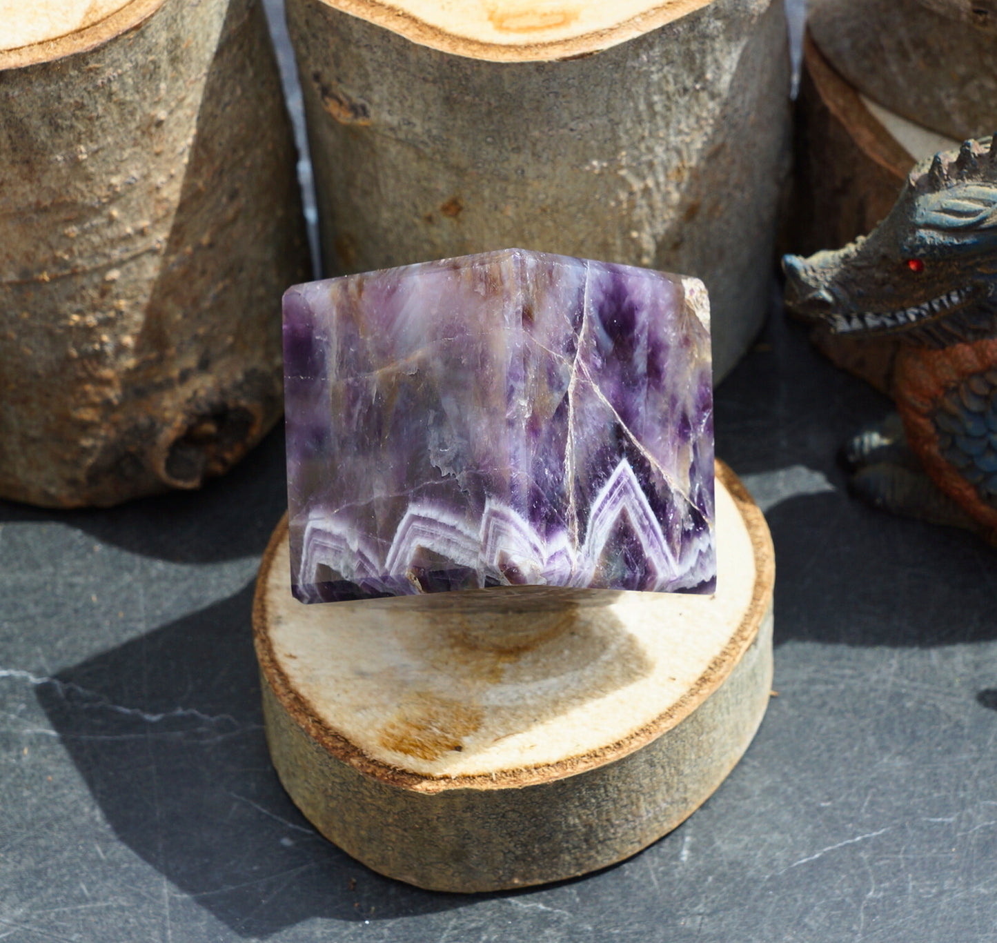 CHEVRON AMETHYST CUBES