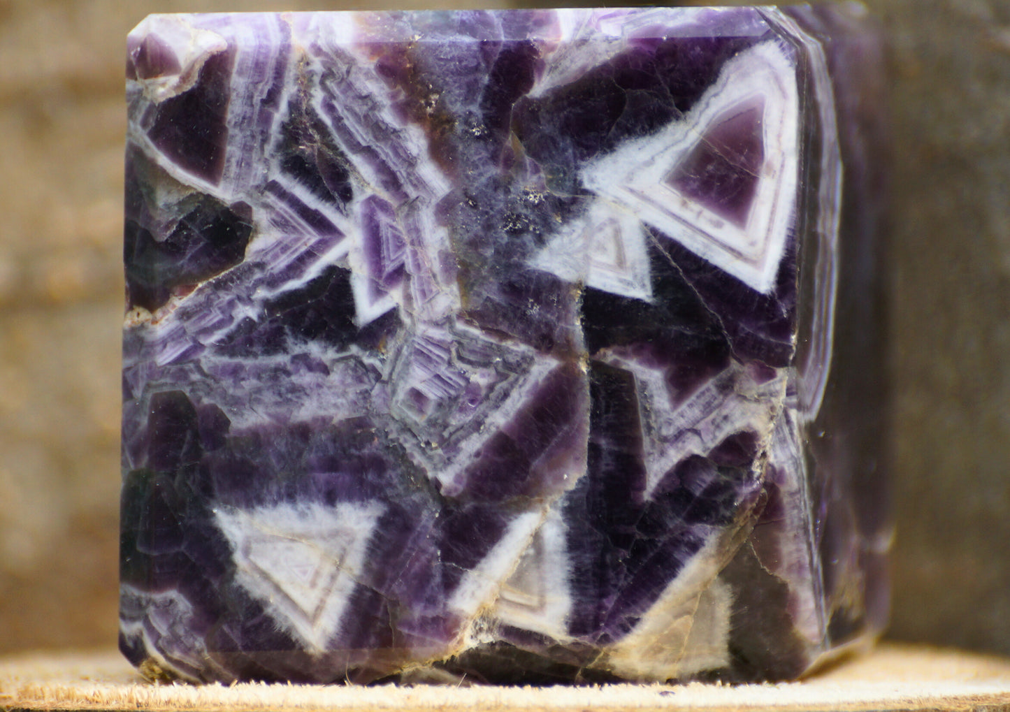 CHEVRON AMETHYST CUBES