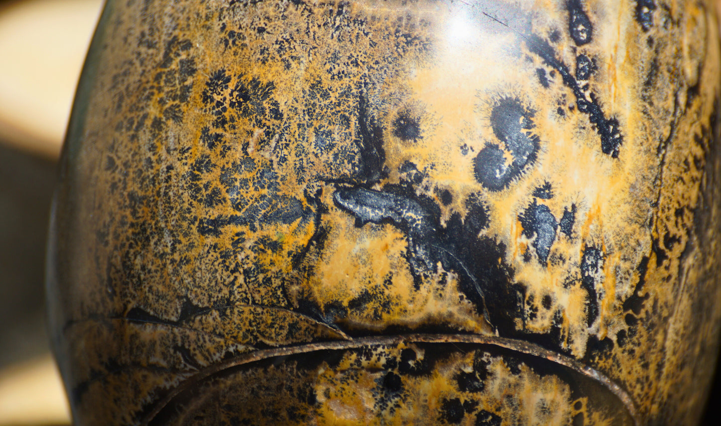 DENDRITIC PICTURE JASPER SKULL