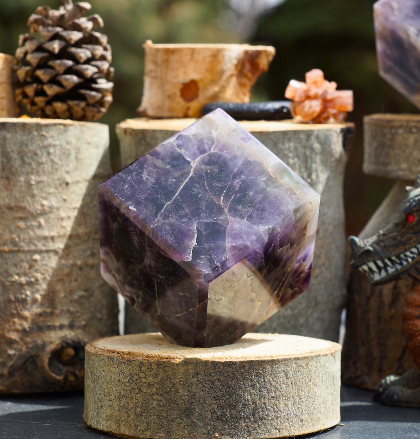 CHEVRON AMETHYST CUBES