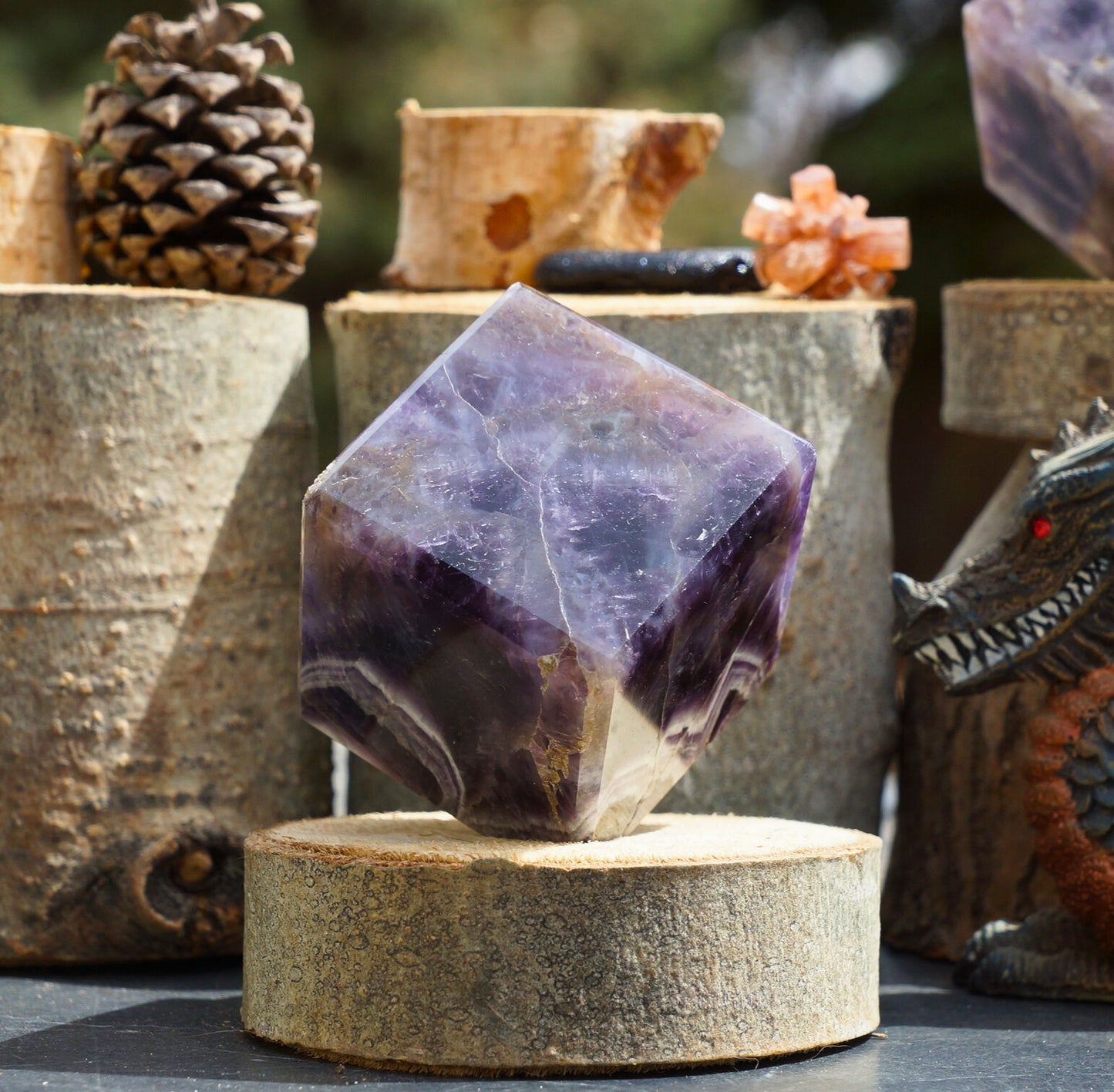 CHEVRON AMETHYST CUBES