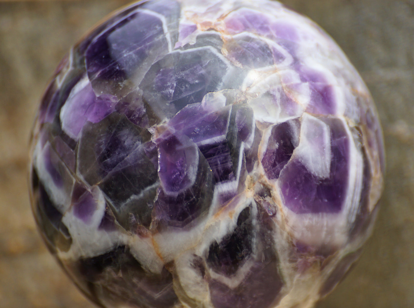 CHEVRON AMETHYST SPHERES