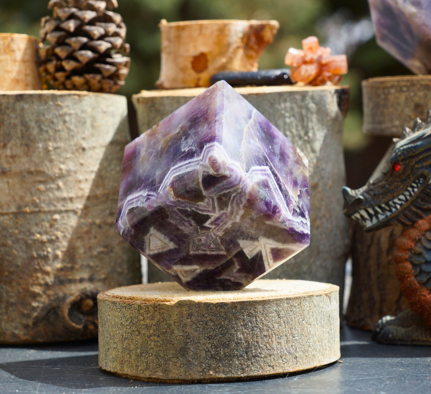 CHEVRON AMETHYST CUBES
