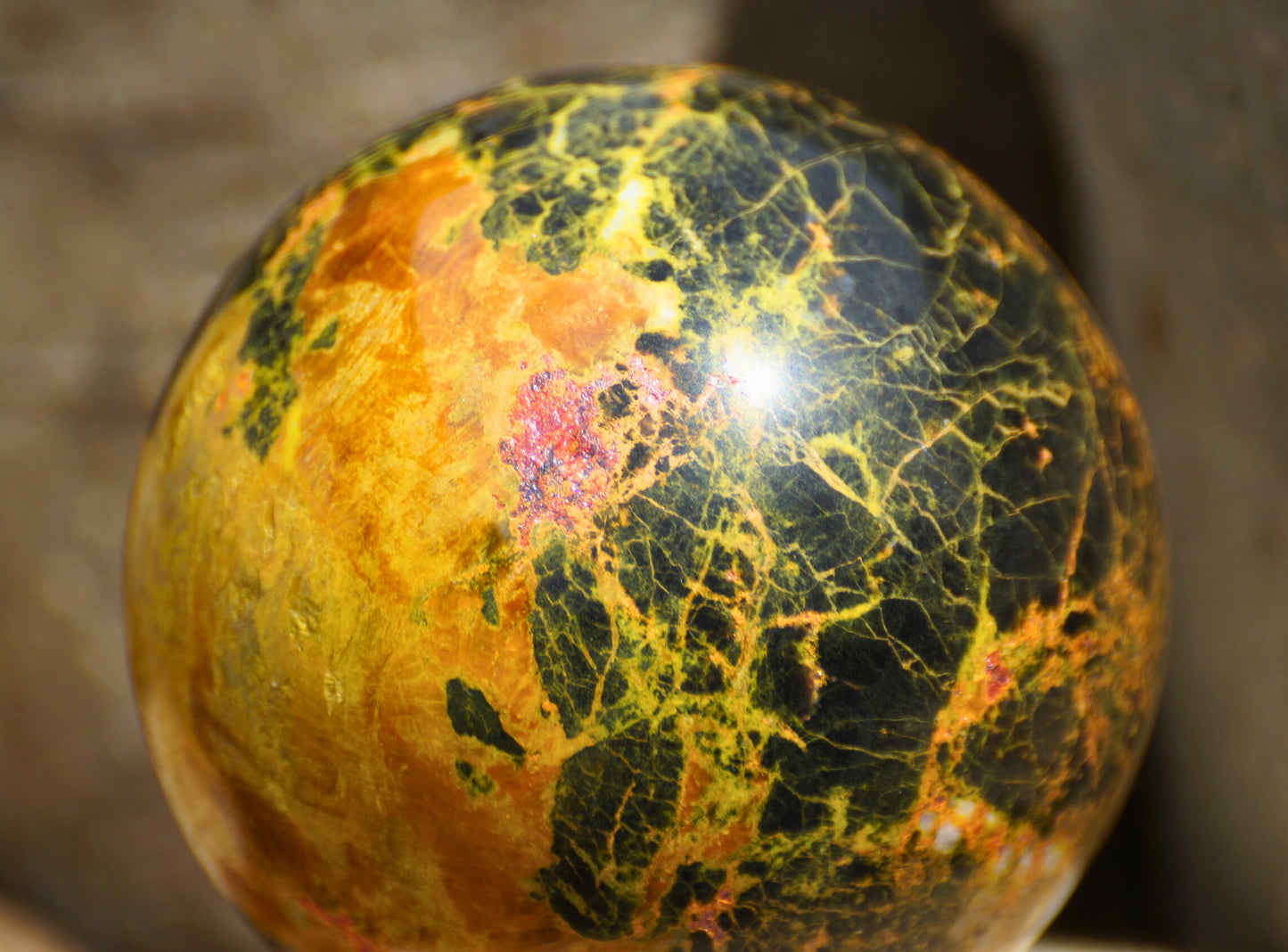 GREEN/YELLOW JASPER SPHERE