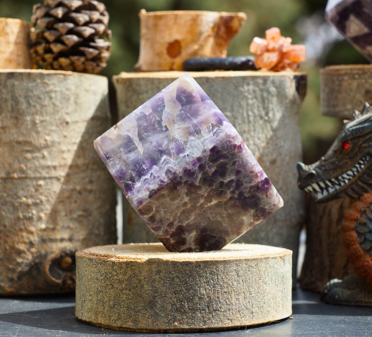 CHEVRON AMETHYST CUBES