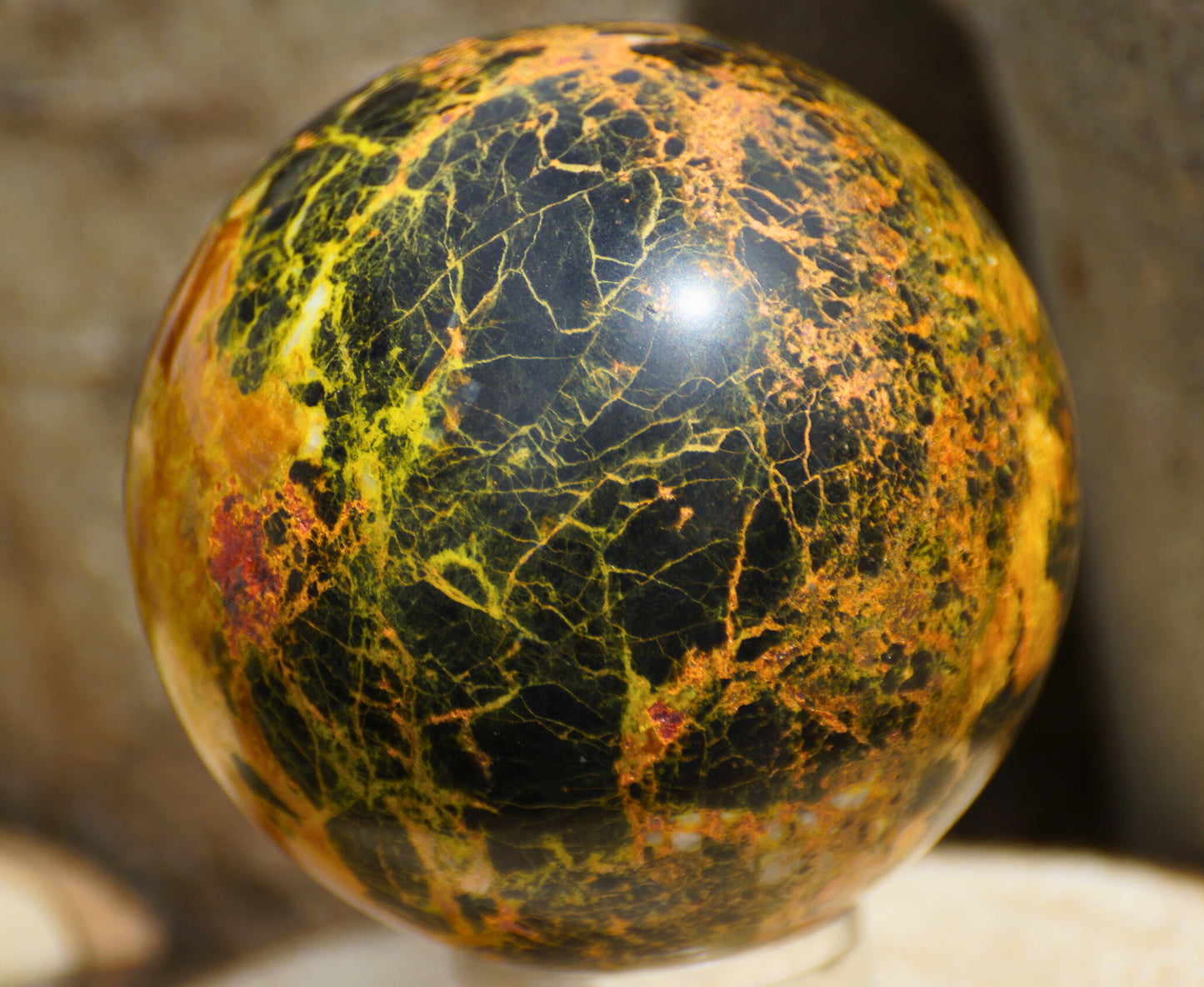 GREEN/YELLOW JASPER SPHERE