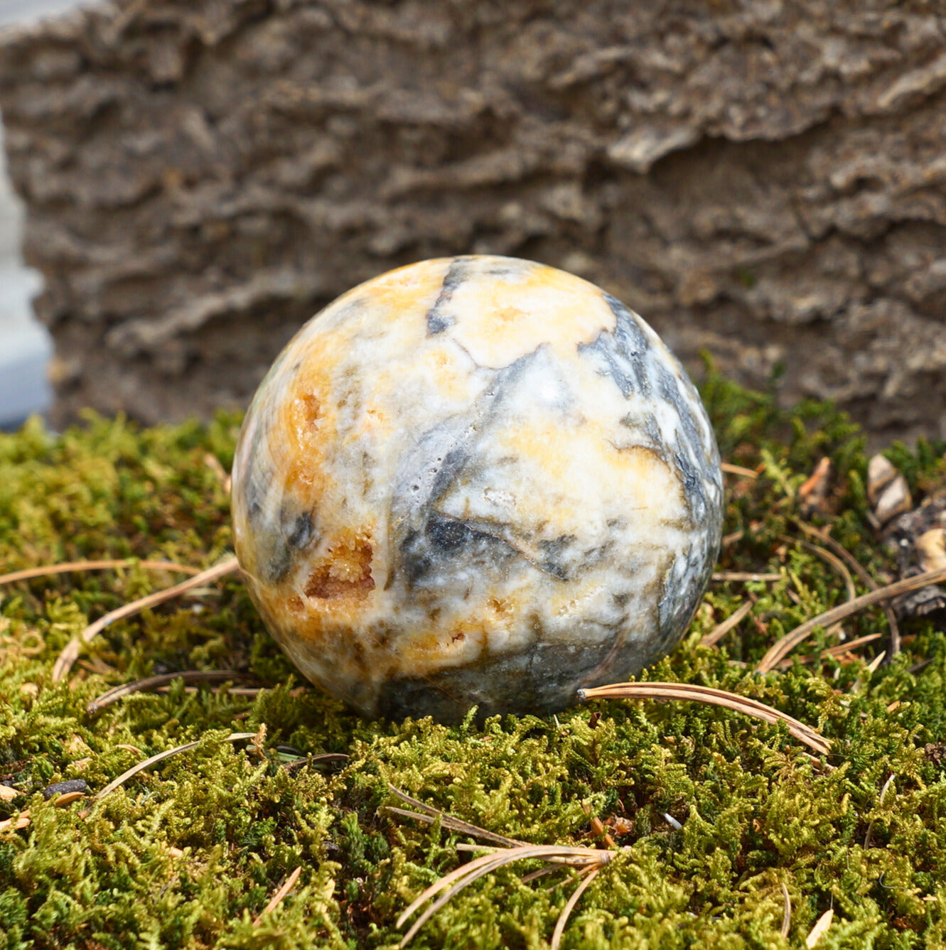 BUMBLEBEE JASPER SPHERE (druzy)