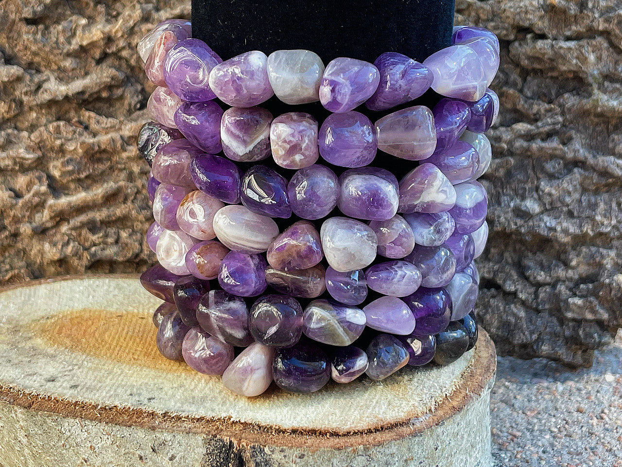 AMETHYST TUMBLED BRACELET