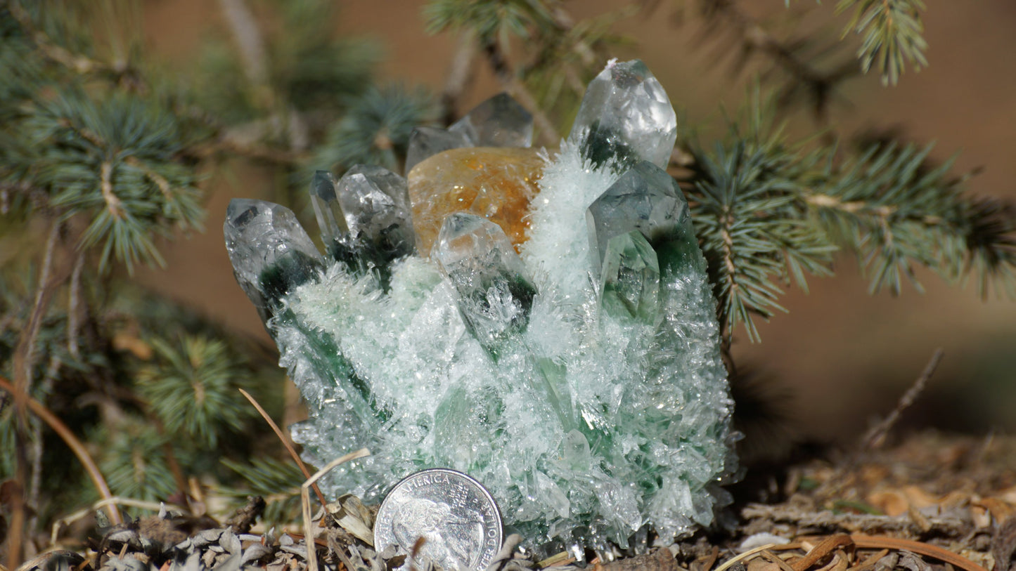 GREEN TIBETAN PHANTOM QUARTZ