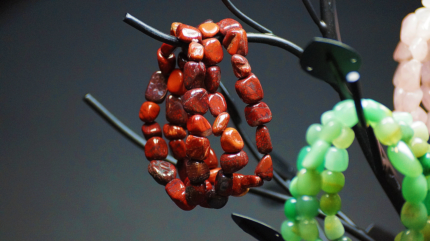 RED JASPER TUMBLED BRACELET